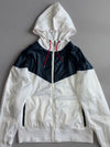 Nike | White & Navy Hooded Windbreaker (L/XL)