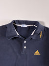 Vintage 90s Adidas Navy Polo – Gold Embroidered Logo (M/L)