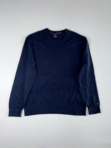 Tommy Hilfiger | Navy Luxe Crew Neck Sweater – Fine Knit | (XL)