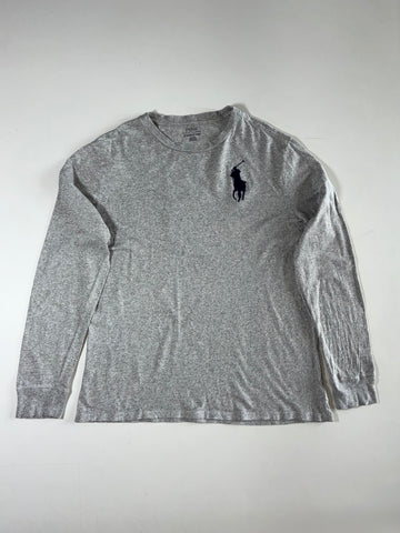 Polo Ralph Lauren Grey Big Pony Long Sleeve Tee – (L)