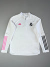 Adidas Real Madrid 2020/21 White & Pink Quarter-Zip Training Top (M)