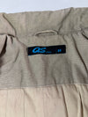 Vintage QS Style Beige Padded Canvas Zip-Up Jacket (M)