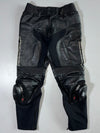 Furjgan Black Pure Leather Motorcycle Pants With Sliders (W:32|L:39)