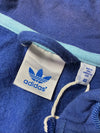 Vintage Adidas Originals Royal Blue Trefoil Zip Hoodie – Sky Blue 3 Stripes –  (S)