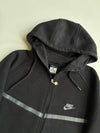 Nike | Black Chest Stripe Fleece Zip Hoodie | (M)