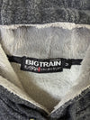 Big Train Japanese Dragon Embroidered Sherpa-Lined Hoodie – Charcoal (S/M)