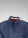 Tommy Hilfiger Navy Harrington Bomber Jacket | Full Zip Cotton Jacket (S)