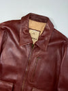 The Bridge Leather Flight Bomber Jacket – Cognac Brown (XL)