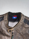 Rider-Tec Distressed Leather Racing Moto Jacket(Xl)
