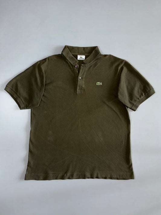 Vintage Lacoste Classic Piqué Polo T-Shirt Olive Green | 100% Cotton (L)