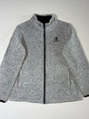 Black Yak Sherpa Lined Knit Fleece Zip Jacket – Heather Grey Women’s (S)