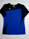 Erima Performance Panel Sports Tee – Black & Royal Blue (S)
