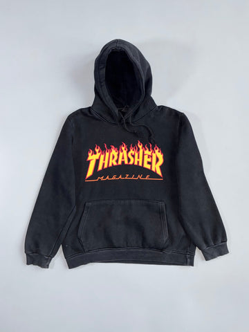 Thrasher Magazine | Flame Logo Hoodie | Black (M)