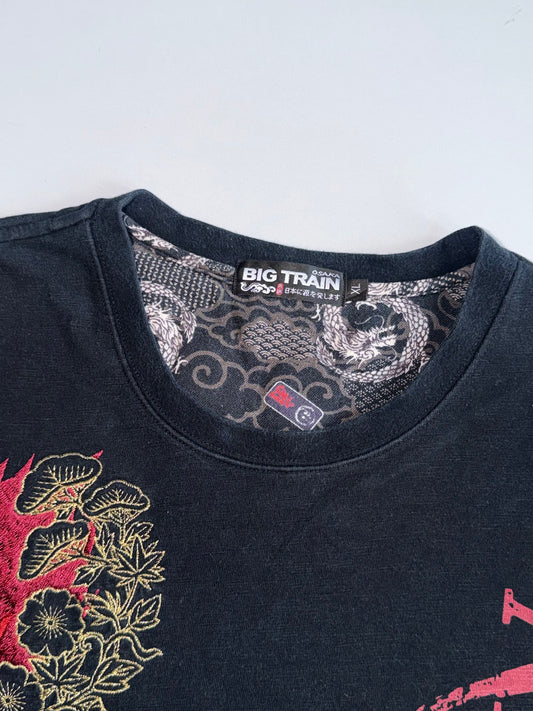 Big Train Osaka Embroidered Japanese Demon Long Sleeve Tee (XL)