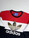 Adidas Originals Camo Trefoil Colorblock Crewneck Sweatshirt – Red/White/Black (L)