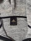 Adidas Grey Melange Full-Zip Hoodie with Patch Detail (M)