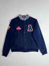 Adidas Originals Navy Quilted Varsity Bomber – 1949 Trefoil Patch (XL)