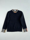 Burberry Black Icon Stripe Trim Knit Sweater (XS)