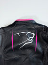 Bering “Queen” Black & Pink Leather Moto Jacket (WT7) Padded (Women’s) (XL)