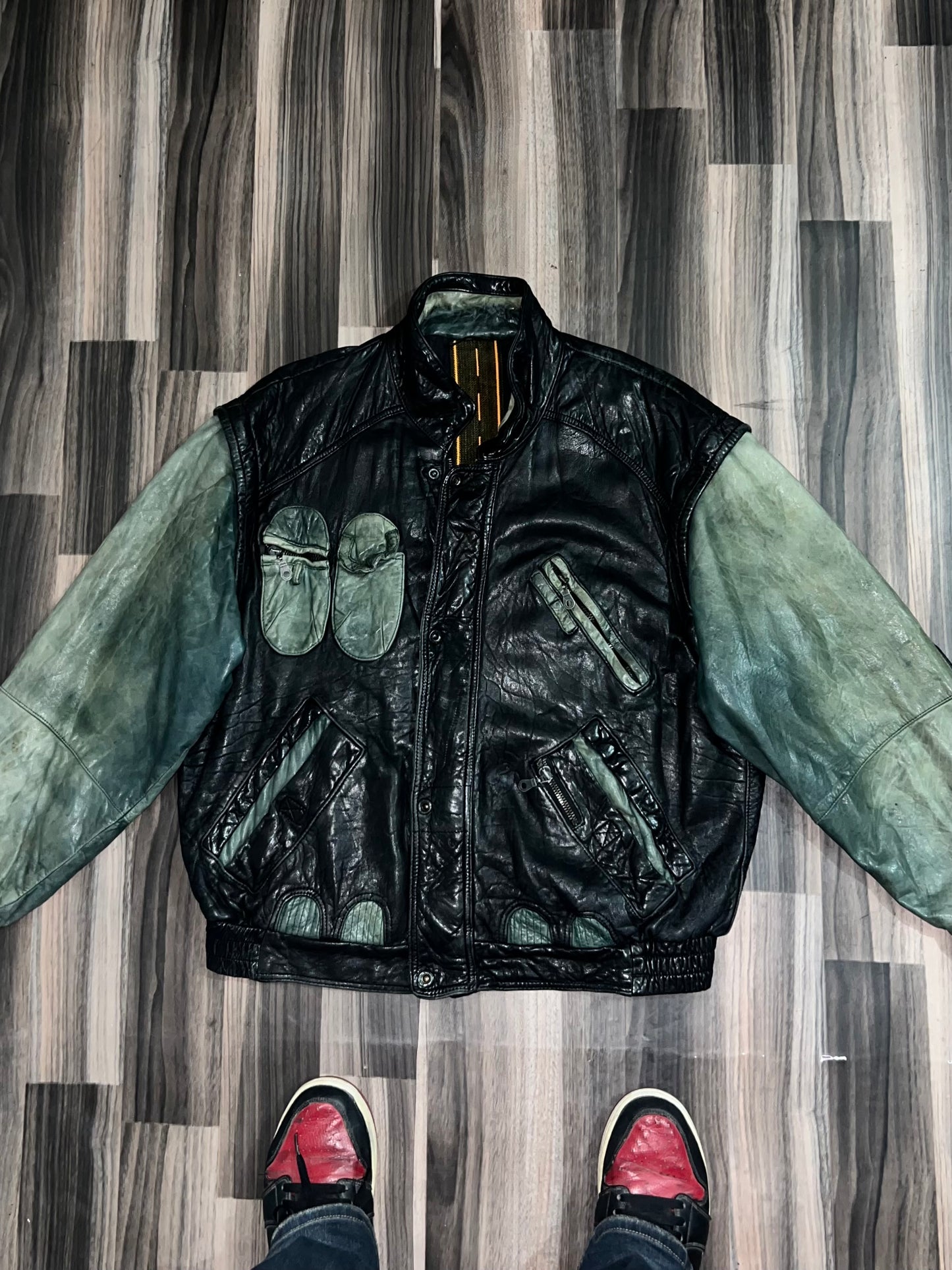 ZDETACHABLE SLEEVES (make it half jacket) Original Leather (XL/2XL)