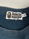 Vintage BAPE College Logo Crewneck Sweatshirt – Navy/Orange – (M)