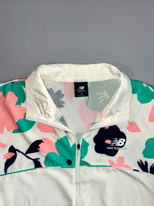 New Balance Floral Print Windbreaker Track Jacket (M)