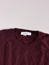 Calvin Klein Extra-Fine Italian Merino Wool Cable Knit Sweater – Burgundy (L)