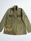 Egoist Olive Military Field Jacket with Beaded Pockets & Patches woman’s (S)