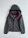 Hollister All-Weather Charcoal Grey Fleece-Lined Hooded Jacket(XL)