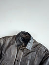 Vintage Hein Gericke Distressed Black Leather Belted Moto Jacket (M)