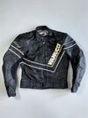 Vanucci by Enrico Vanucci High-Class Motorbikewear Chevron Stripe Leather Moto Jacket (S)