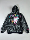 Crash House Skeleton Floral (Embroidered) Print Zip Hoodie (2XL)
