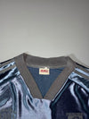 Metallic Silver Football Jersey – “Mershier Art 33” Graphic, Vintage Style (XL/2XL)