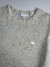 Lacoste Grey Fleck Ribbed Knit Crewneck Sweater (M)