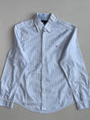Tommy Hilfiger Blue & White Striped Oxford Button-Down Shirt (S)