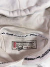 The 5th Street American Blue Jeans White Hoodie with Plaid Script Applique (S)