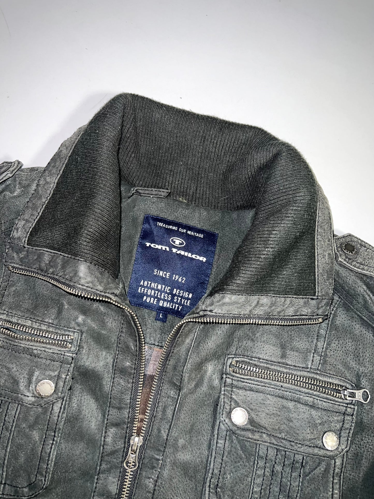 ZSuper Premium Tom Tailor RARE Original Leather Jacket (L)