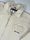 Vintage Tommy Hilfiger Beige Cotton Zip-Up Harrington Jacket (XL/2XL)
