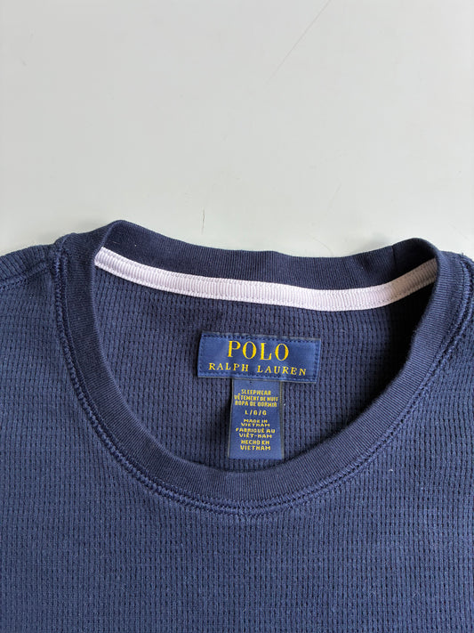 Polo Ralph Lauren | Navy Waffle Knit Thermal Long Sleeve | (L)