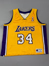 Vintage Champion LA Lakers Shaquille O'Neal #34 Jersey – Gold (2XL)