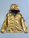 Jizo Bosatsu Enma-Jizo Metallic Gold Hooded Windbreaker Jacket Japanese Streetwear Stay (S/M)