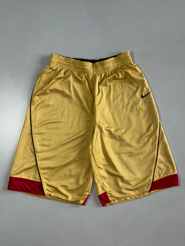 Nike Gold/Maroon Basketball Shorts Elastic (W:28|L:22)