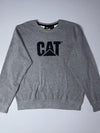 CAT Caterpillar Logo Crewneck Sweatshirt –Grey Heather (L)