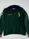 Vintage Polo Ralph Lauren "1st Division RL Regiment" Big Pony Half-Zip Wool Sweater – Forest Green (XS/S)