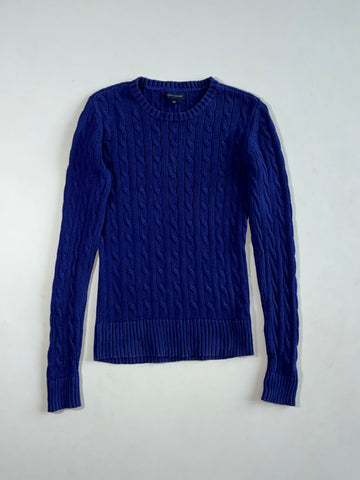 Tommy Hilfiger Royal Navy Cable Knit Crewneck Sweater (XXS)