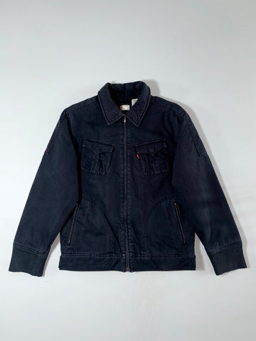 Levi's Black Denim Padded Zip-Up Work Jacket  (M)