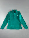 The North Face Polartec Teal Green 1/4 Zip Fleece (S/M)