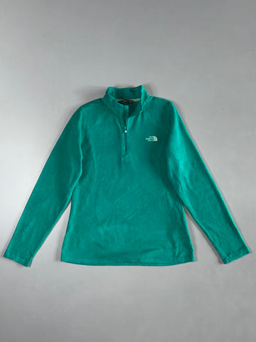 The North Face Polartec Teal Green 1/4 Zip Fleece (S/M)