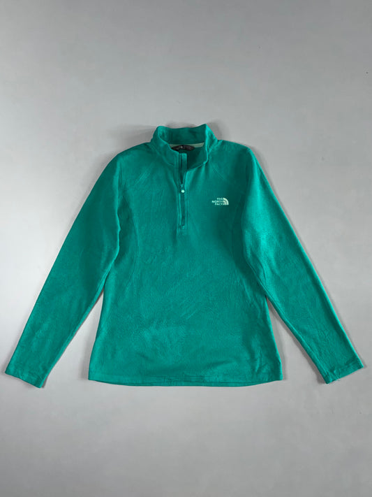 The North Face Polartec Teal Green 1/4 Zip Fleece (S/M)
