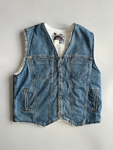 Vintage Levi’s Authentic Sherpa-Lined Denim Vest RARE (M/L)